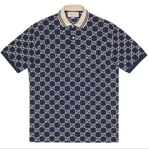 Gucci GG Stretch Cotton Polo (fits like a Medium)